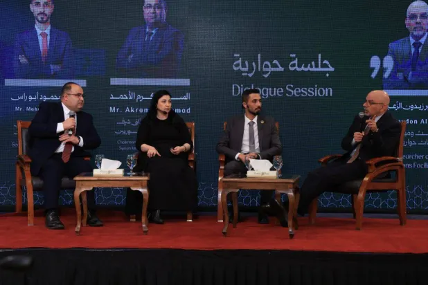 جلسة حوارية على هامش إطلاق «مدونة السلوك» الإعلامي في سوريا (وزارة الإعلام)