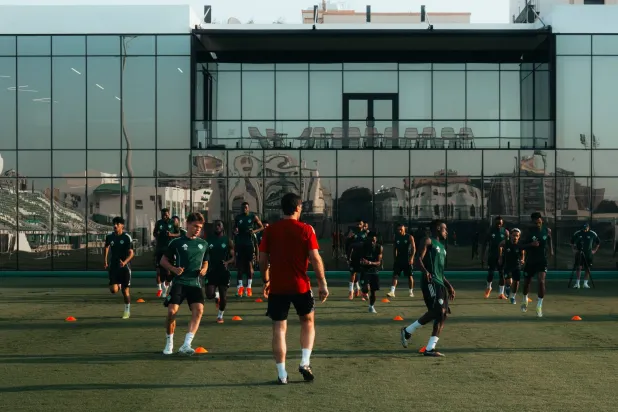 لاعبو الأهلي خلال التدريبات (النادي الأهلي)