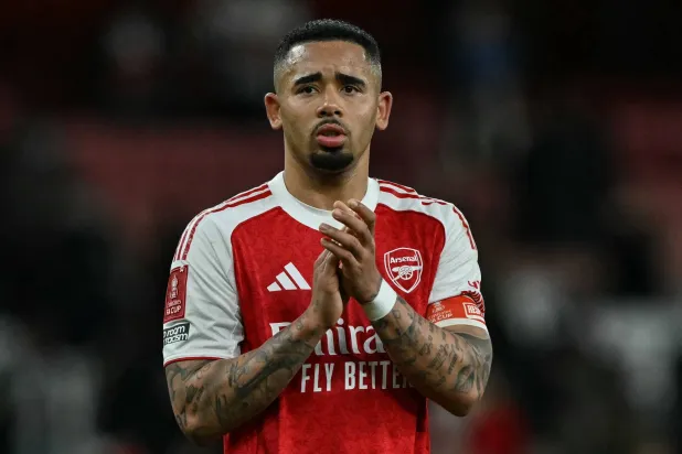 غابرييل جيسوس مهاجم آرسنال (أ.ف.ب)