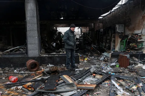 جانب من الدمار جراء الغارات الروسية على مدينة أوديسا الأوكرانية (رويترز)