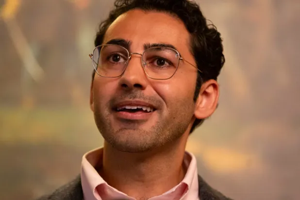 Mohsen Mahdawi at a press conference in Vermont last year - Photo by Alex Driehaus/AP