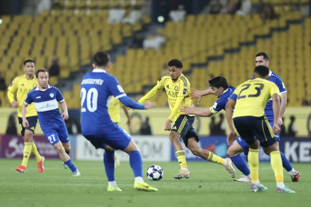 من مباراة النصر أمام أركاداغ التركماني (تصوير: عبد العزيز النومان)