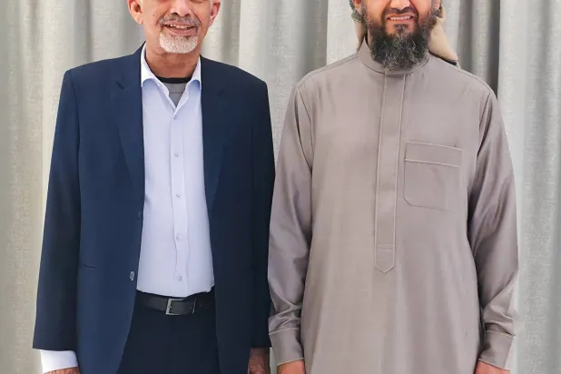 أبو زرعة المحرّمي خلال لقاء أخير مع الفريق محمود الصبيحي في الرياض (حساب أبو زرعة على إكس)