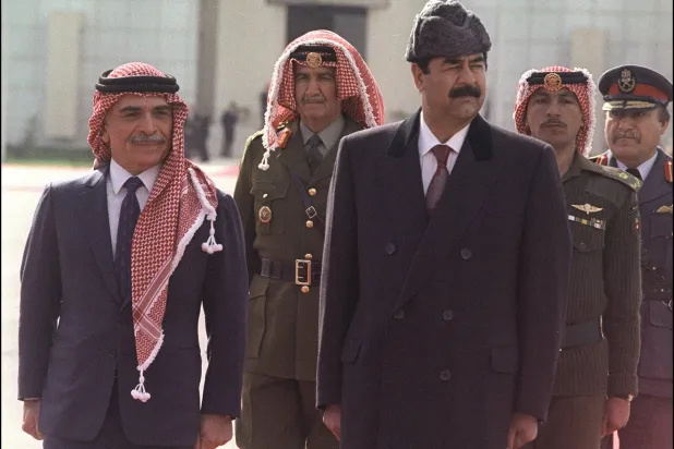 There were exceptional communication channels between Saddam Hussein and King Hussein (AFP)