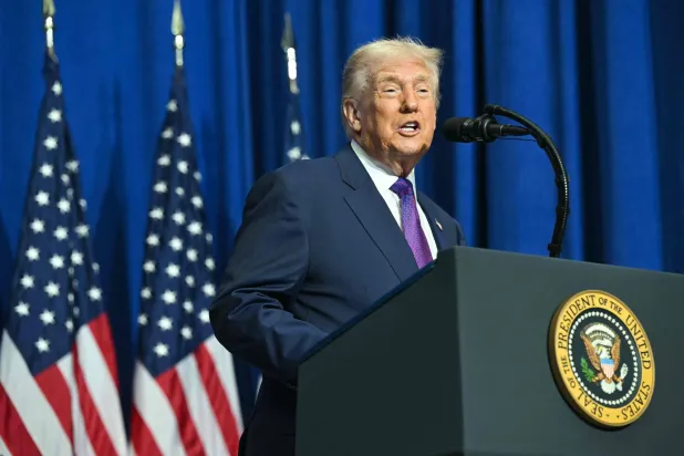 الرئيس الأميركي دونالد ترمب يتحدث في واشنطن (أ.ف.ب)