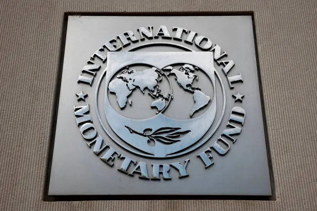FILE PHOTO: A view of the International Monetary Fund (IMF) logo at its headquarters in Washington, D.C., US, November 24, 2024. REUTERS/Benoit Tessier//File Photo