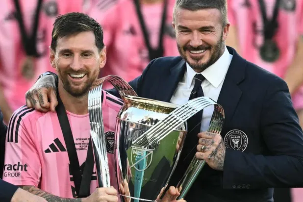 Argentine forward Lionel Messi won the MLS Cup for Inter Miami, co-owned by David Beckham. CHANDAN KHANNA / AFP/File
