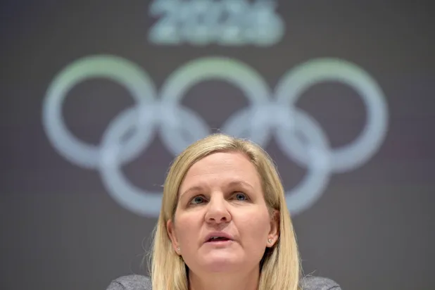  20 February 2026, Italy, Milan: President of the International Olympic Committee (IOC) Kirsty Coventry holds a press conference. (dpa)