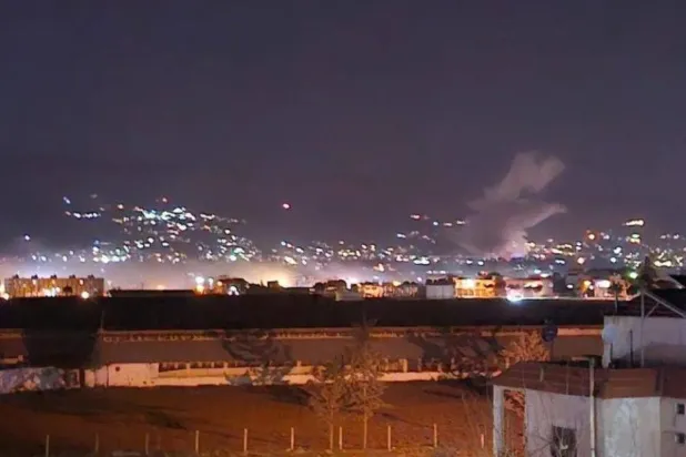  İsrail’in Bekaa Vadisi’ne düzenlediği hava saldırılarından (Sosyal medya)