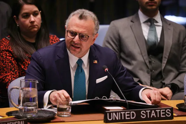 US Senior Advisor for Arab and African Affairs Massad Boulos addresses the UN Security Council. (US Senior Advisor for Arab and African Affairs Massad Boulos on X)