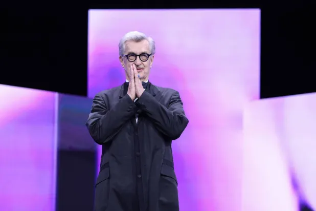 Jury president Wim Wenders at the opening of the Berlin Film Festival which has been rocked by political controversy. Ronny HARTMANN / AFP
