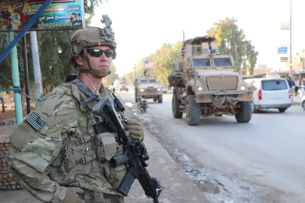 El-Kasrak köyü yakınlarında bir Amerikan devriyesi (Arşiv- Şarku'l Avsat)