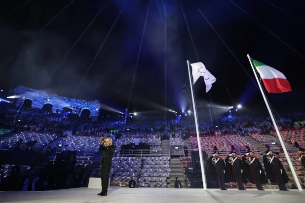 مراسم اختتام ألعاب ميلانو - كورتينا الأولمبية (أ.ب) 