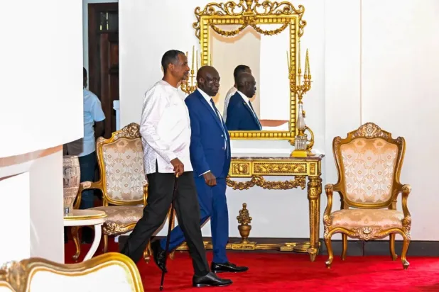 Hemedti at the presidential palace in Entebbe on Feb. 20, 2026 (President Museveni’s page on X).