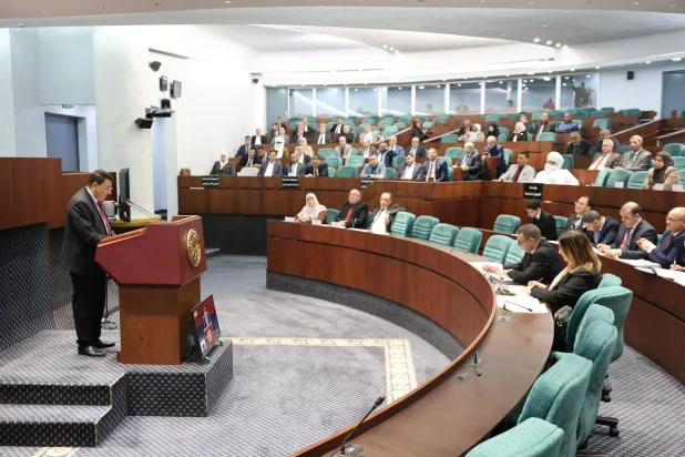 رئيس كتلة «جبهة المستقبل» خلال تقديم موقف الحزب من تعديل قانون الأحزاب (البرلمان)