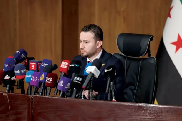 نور الدين البابا في مؤتمر صحافي حول مخيم الهول (وزارة الداخلية)