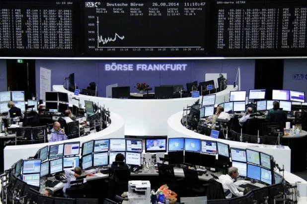 لوحة مؤشر «داكس» في بورصة فرانكفورت (رويترز)