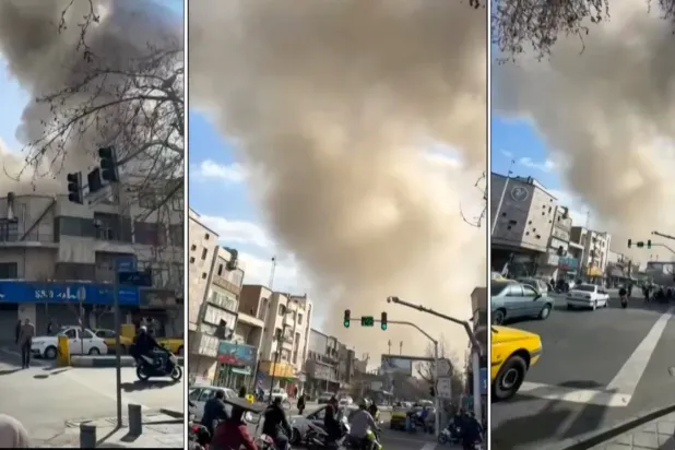 Bu video görüntüleri koleksiyonu, İsrail-Amerikan saldırısının ardından Tahran'da meydana gelen patlamaları gösteriyor (AFP)