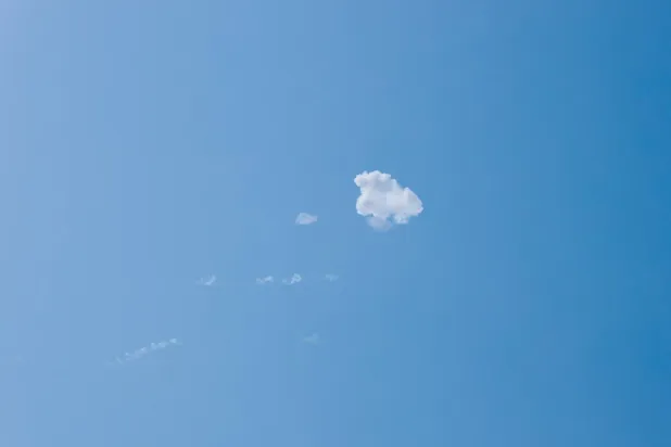 Smoke is left in the sky after reported Iranian missile attacks, following strikes by the United States and Israel against Iran, in Doha, Qatar, February 28, 2026. REUTERS/Mohammed Salem