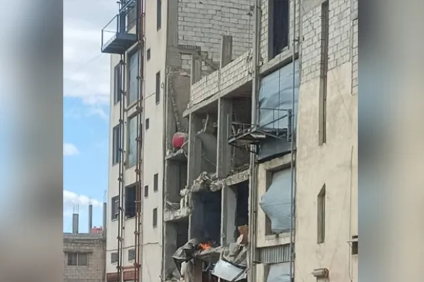 انفجار صاروخ في المنطقة الصناعية داخل مدينة السويداء السورية (سانا)