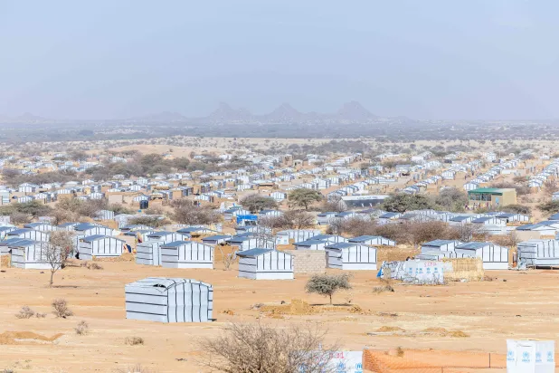 A general view of the Sudanese refugee camp in Goudrane, Wadi Fira, Chad, on January 31, 2026 near the city of Iriba. (AFP)