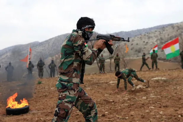 PAK militanları, Erbil yakınındaki üste şubatta tatbikat düzenlemişti (Reuters)