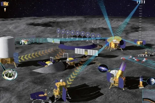 Pekin Uzay Aracı Sistem Mühendisliği Enstitüsü'ndeki araştırmacılar, 2035'e kadar kurulması planlanan Çin'in Ay üssünde inşaat, bakım ve araştırma yapmak üzere tasarlanmış yarı insansı tekerlekli bir robotu tanıttı (Pekin Uzay Aracı Sistem Mühendisliği Enstitüsü)