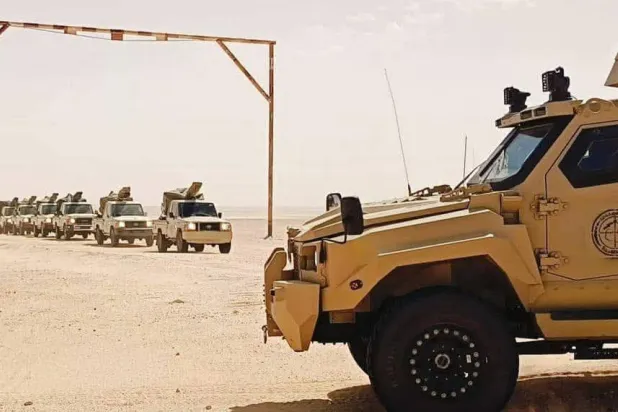 مدرعات عسكرية تابعة لـ«اللواء 604 مشاة» (الجيش الوطني)