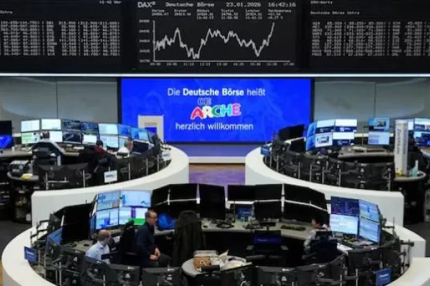 رسم بياني لمؤشر أسعار الأسهم الألماني «داكس» في بورصة فرانكفورت «رويترز»