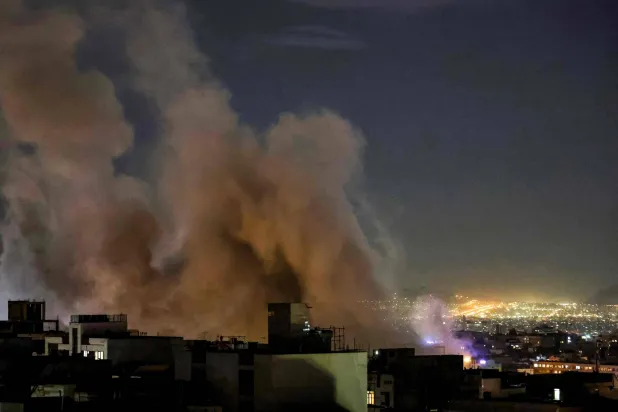 تصاعد الدخان جرَّاء غارات استهدفت طهران (أ.ف.ب)
