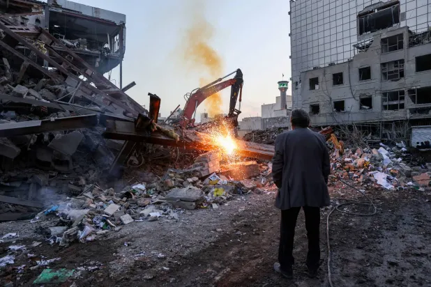 Aftermath of an Israeli and the US strike on a police station, amid the US-Israel conflict with Iran, in Tehran, Iran, March 2, 2026. Majid Asgaripour/WANA (West Asia News Agency) via Reuters