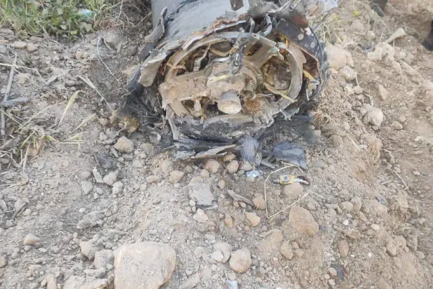 شظايا صواريخ في الضفة الغربية (مواقع تواصل)