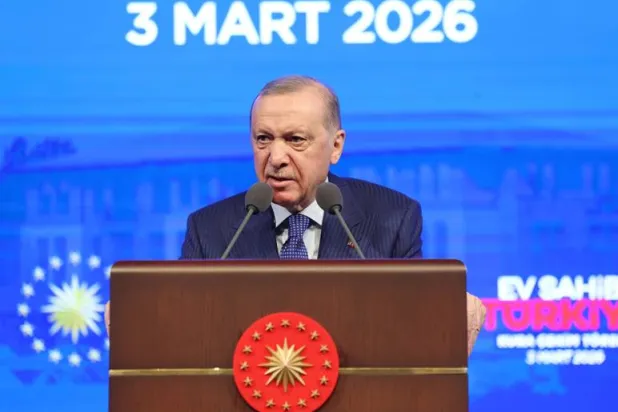 الرئيس التركي رجب طيب إردوغان أكد خلال فعالية في أنقرة الثلاثاء استمرار تركيا في بذل جهودها لإعادة الاستقرار بالمنطقة (الرئاسة التركية)