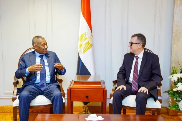 محادثات وزير التخطيط والتنمية الاقتصادية المصري مع سفير السودان في القاهرة الخميس (مجلس الوزراء المصري)