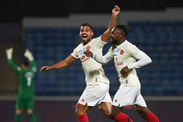 فرحة ضمكاوية تكررت ثلاث مرات أمام الرياض (تصوير: علي خمج)