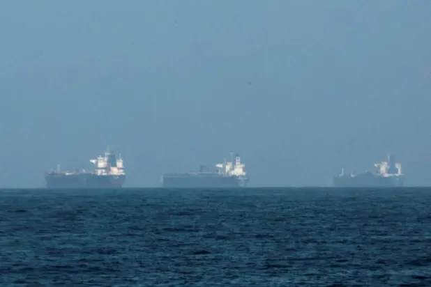 Oil tankers off the coast of Fujairah amid Iran’s pledge to fire on vessels transiting the Strait of Hormuz (Reuters) 