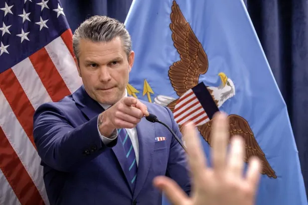 US Secretary of Defense Pete Hegseth speaks during a press conference at CENTCOM headquarters at MacDill Air Force Base in Tampa, Florida, USA, 05 March 2026. (EPA)