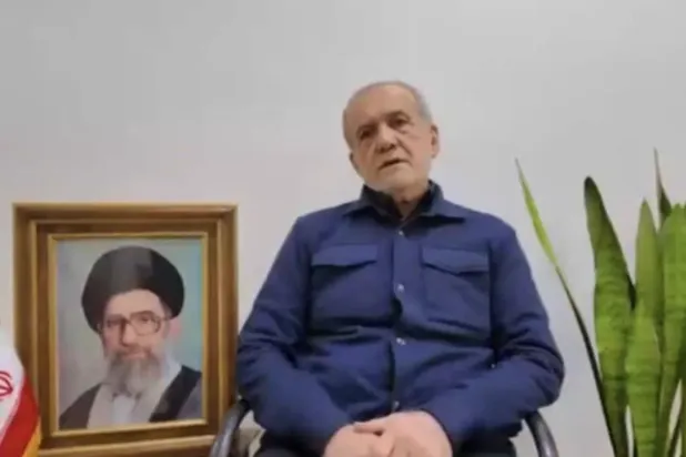 İran Cumhurbaşkanı Mesud Pezeşkiyan bugün yaptığı konuşmada (dolaşımda)