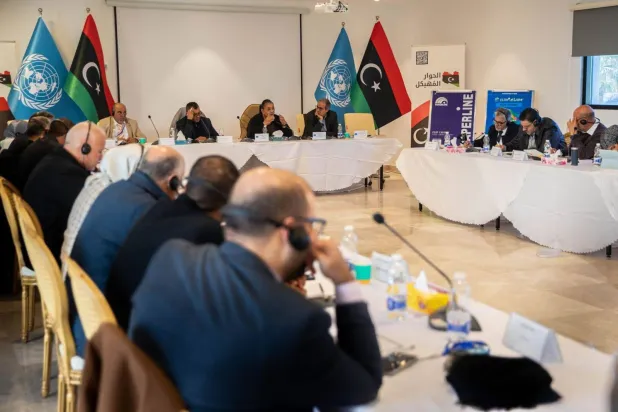 المبعوثة الأممية هانا تيتيه خلال جلسات «الحوار المهيكل» (البعثة الأممية)