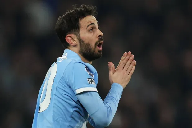 البرتغالي برناردو سيلفا نجم نادي مانشستر سيتي (رويترز)