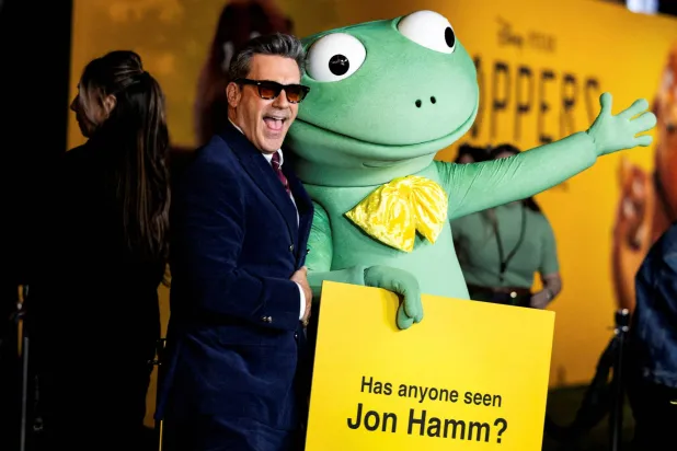 FILE PHOTO: Cast member Jon Hamm attends the premiere of Disney-Pixar's "Hoppers" at El Capitan Theater in Los Angeles, California, US, February 23, 2026. REUTERS/Aude Guerrucci/File Photo