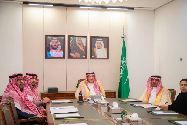 Saudi Deputy Foreign Minister Waleed Elkhereiji participates in the Arab League Council meeting at the ministerial level via videoconference. (Saudi Ministry of Foreign Affairs) 