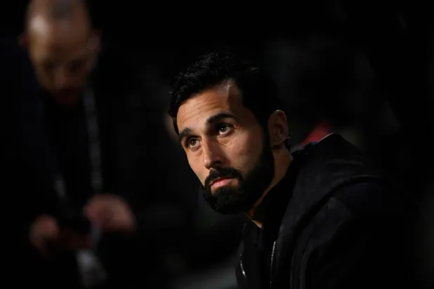  Real Madrid's Spanish coach Alvaro Arbeloa looks on during the Spanish league football match between Celta Vigo and Real Madrid CF at the Balaidos Stadium in Vigo on March 6, 2026. (AFP) 