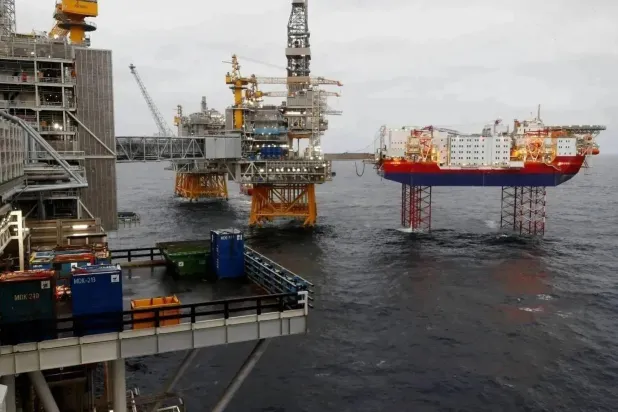 منصة غاز تابعة لشركة «إكوينور» في بحر الشمال بالنرويج (رويترز)