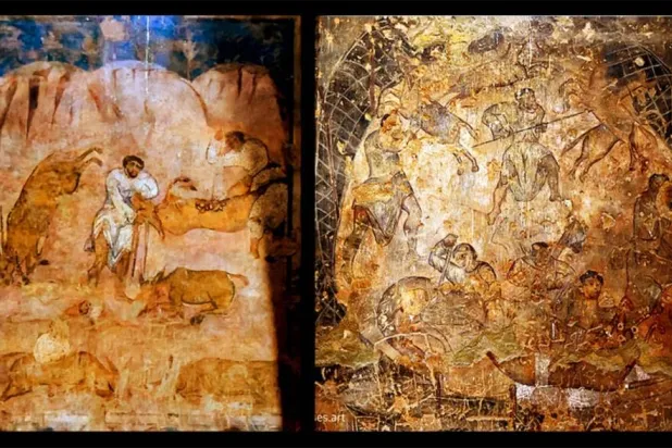 ذبح الطرائد في لوحتين استثنائيتين من العهد الأموي