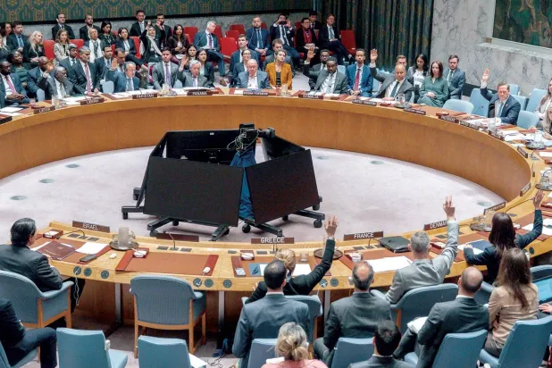 The Security Council during its meeting on Wednesday (EPA)