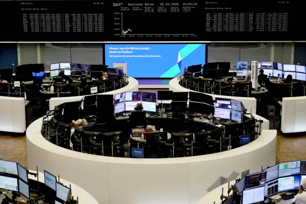 قاعة التداول في بورصة فرانكفورت (إ.ب.أ)