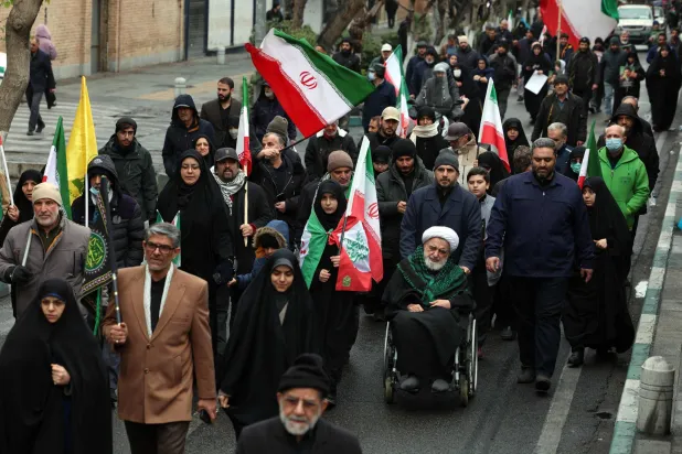 إيرانيون يشاركون في مسيرة «يوم القدس» في طهران 13 مارس 2026 (أ.ف.ب)
