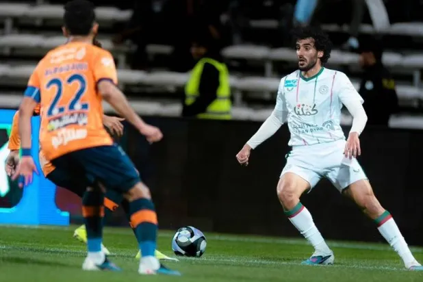 من المواجهة التي جمعت الفيحاء والاتفاق في المجمعة (موقع نادي الاتفاق)