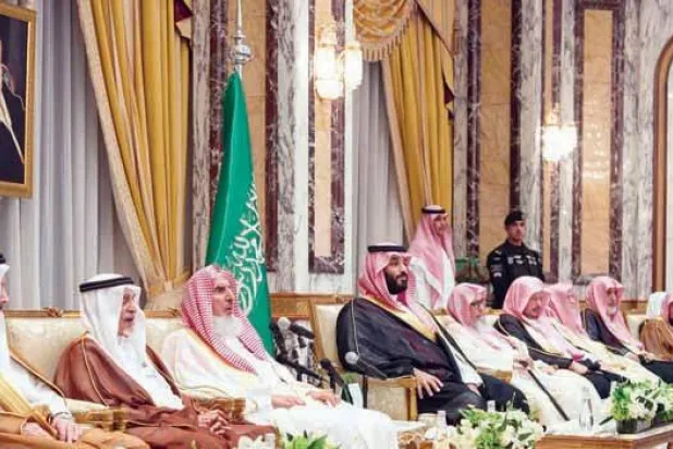 ولي العهد السعودي الأمير محمد بن سلمان يتلقى البيعة ولياً للعهد بقصر الصفا في مكة المكرمة (واس)